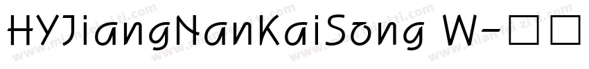 HYJiangNanKaiSong W字体转换
